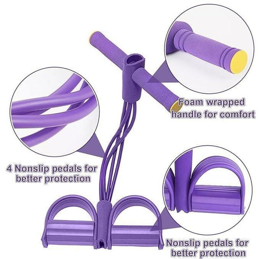 4-Tube Latex Tummy Trimmer & Resistance Band