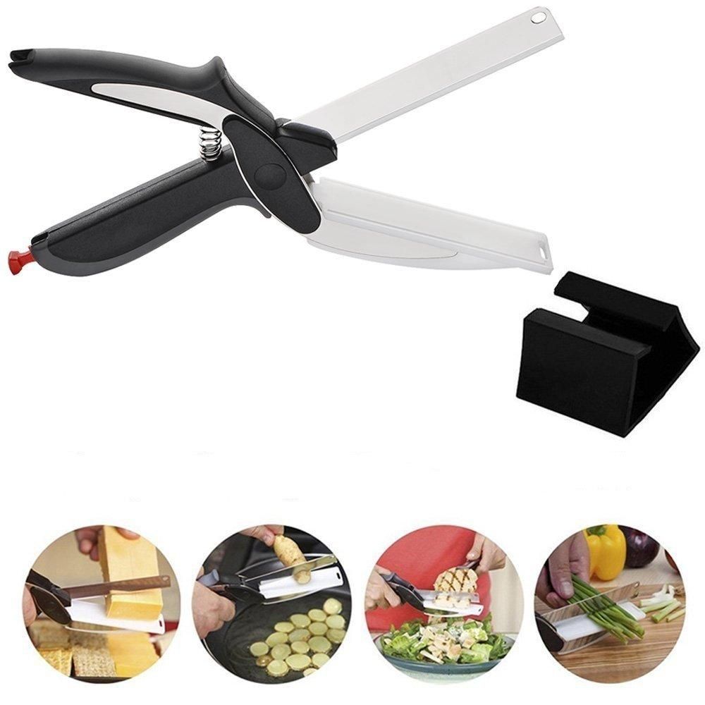 2-in-1 Smart Vegetable Cutter & Knife (Stainless Steel)