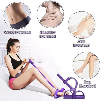 4-Tube Latex Tummy Trimmer & Resistance Band