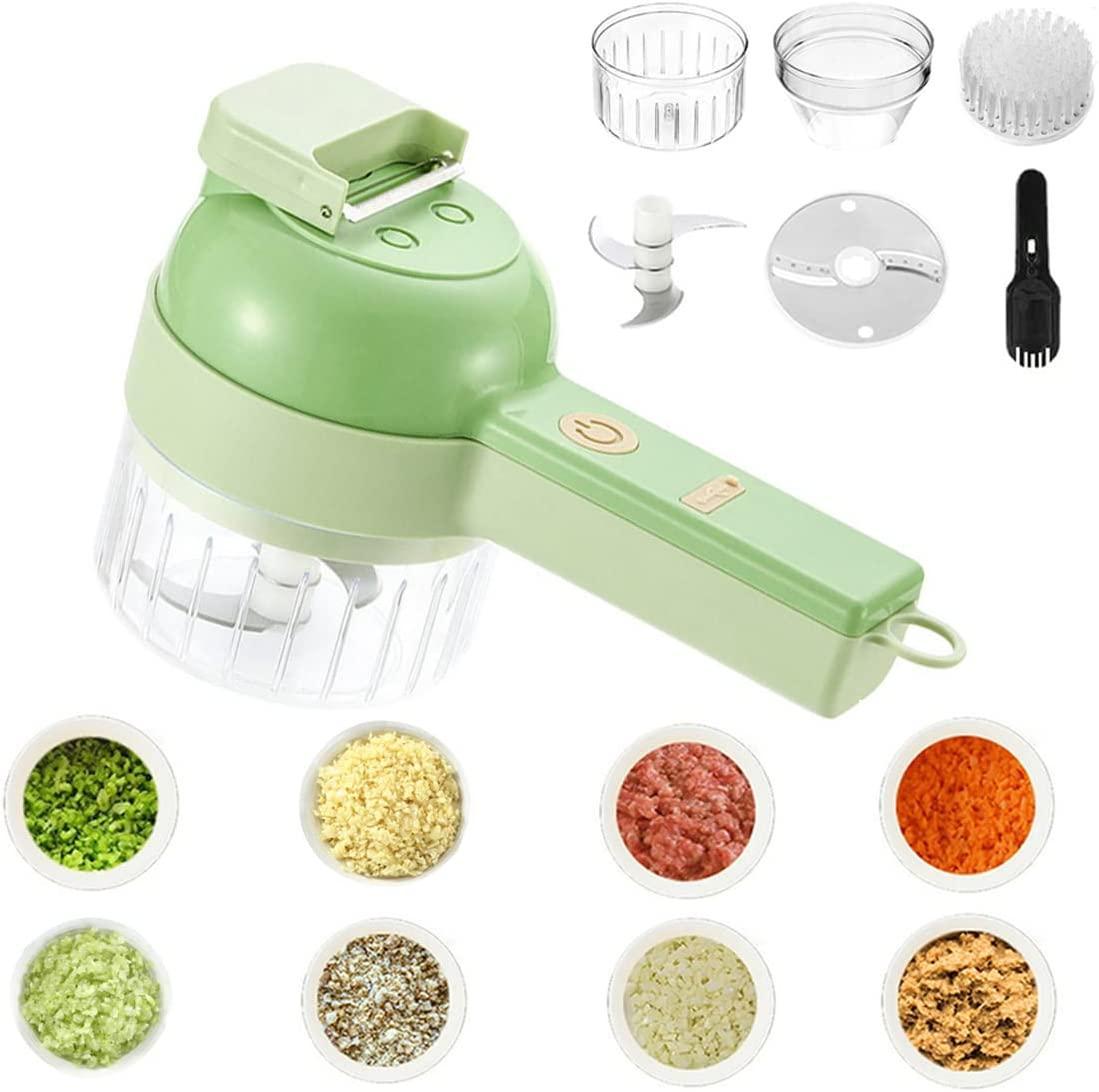 4-in-1 Handheld Electric Vegetable Cutter & Chopper (USB Rechargeable)