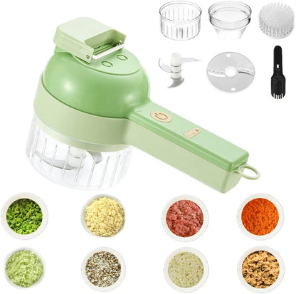 4-in-1 Handheld Electric Vegetable Cutter & Chopper (USB Rechargeable)