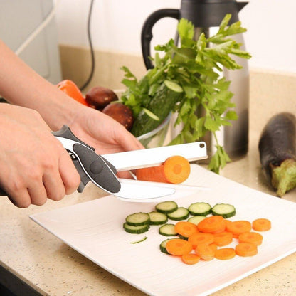 2-in-1 Smart Vegetable Cutter & Knife (Stainless Steel)