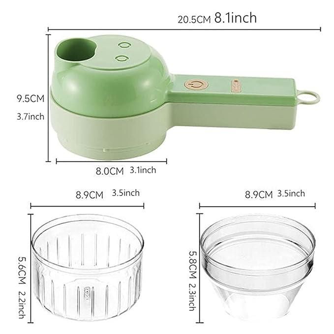 4-in-1 Handheld Electric Vegetable Cutter & Chopper (USB Rechargeable)