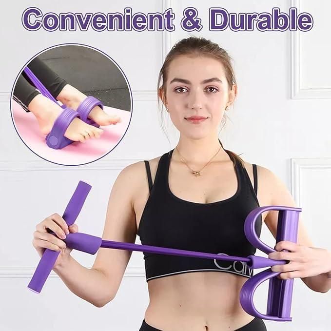4-Tube Latex Tummy Trimmer & Resistance Band