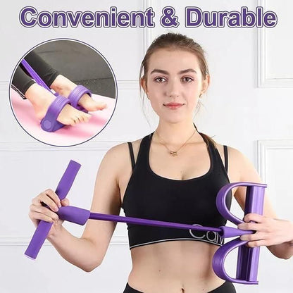 4-Tube Latex Tummy Trimmer & Resistance Band