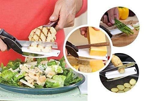 2-in-1 Smart Vegetable Cutter & Knife (Stainless Steel)