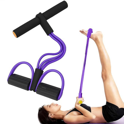 4-Tube Latex Tummy Trimmer & Resistance Band