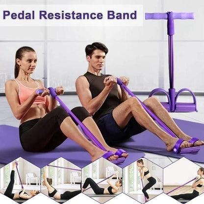 4-Tube Latex Tummy Trimmer & Resistance Band